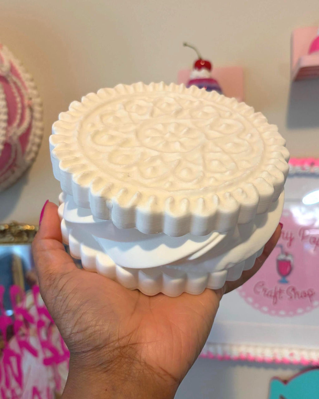 Paint Your Own Sandwich Cookie | 3D Printed Craft Blank | 3 and 6 Inch Size