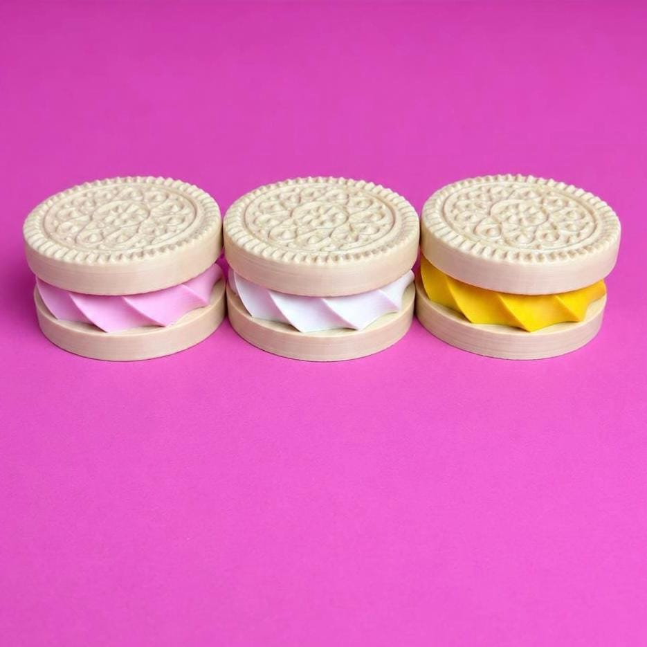 Pill Holder Cookie Sandwich | Travel Pill Case | Keychain Container