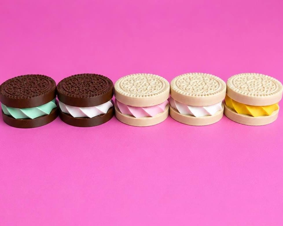 Pill Holder Cookie Sandwich | Travel Pill Case | Keychain Container