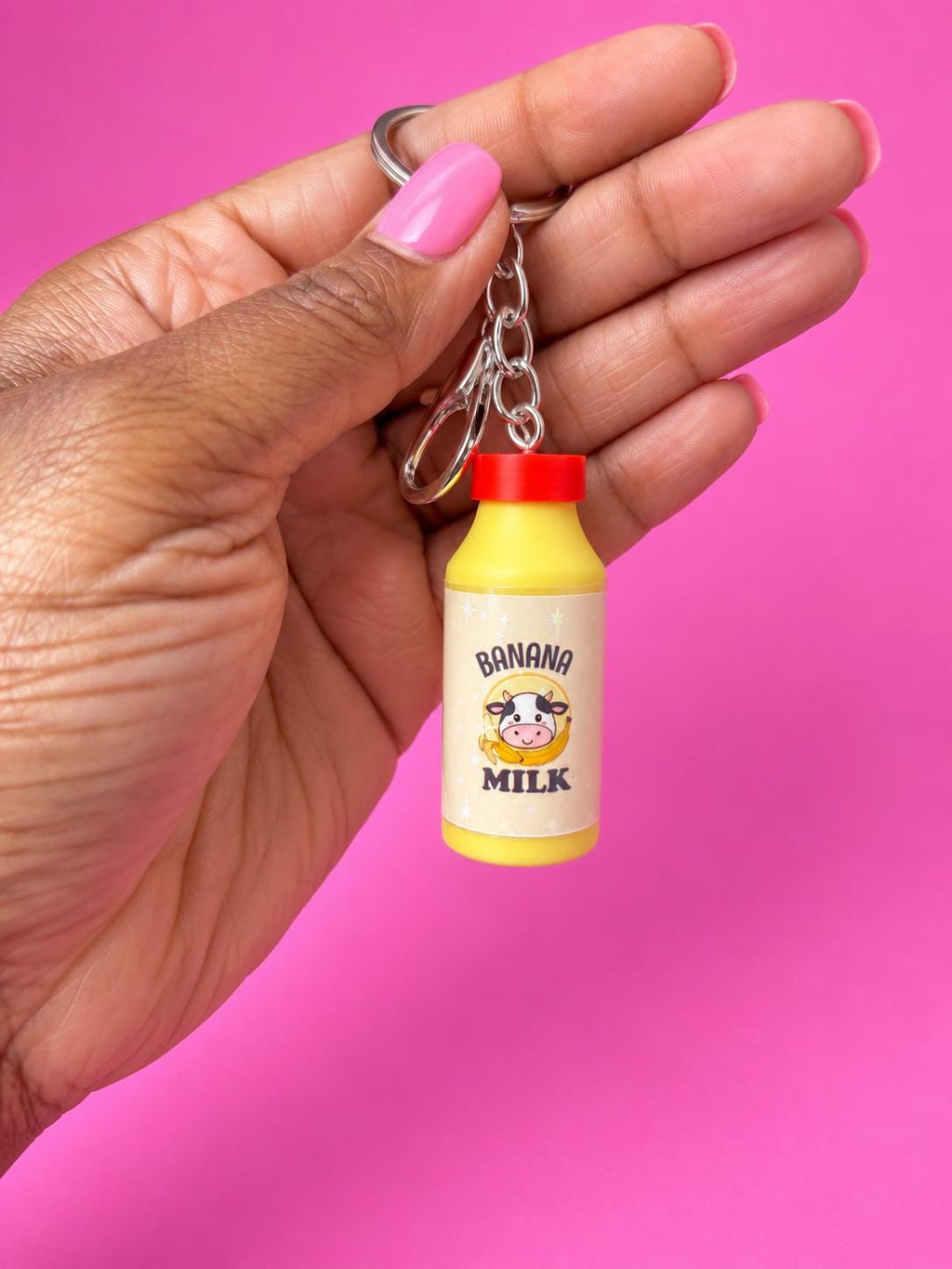 Pill Holder with Keychain | Bottle of Milk Medicine Organizer and Container Multiple Options Available