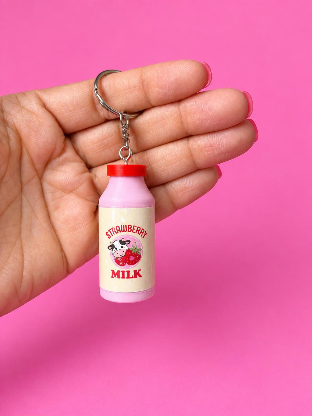 Pill Holder with Keychain | Bottle of Milk Medicine Organizer and Container Multiple Options Available