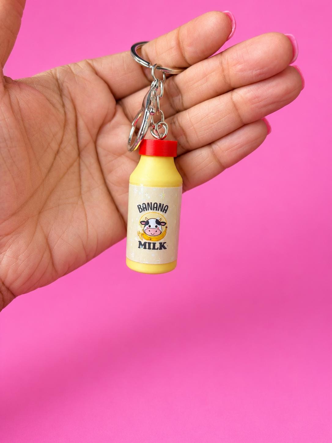 Pill Holder with Keychain | Bottle of Milk Medicine Organizer and Container Multiple Options Available