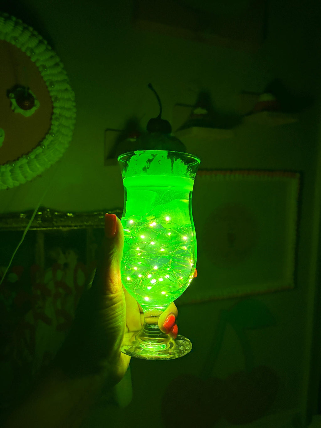 Melon Soda Lamp, Fake Food Resin Night Light, Retro Japanese Cream Soda Decor