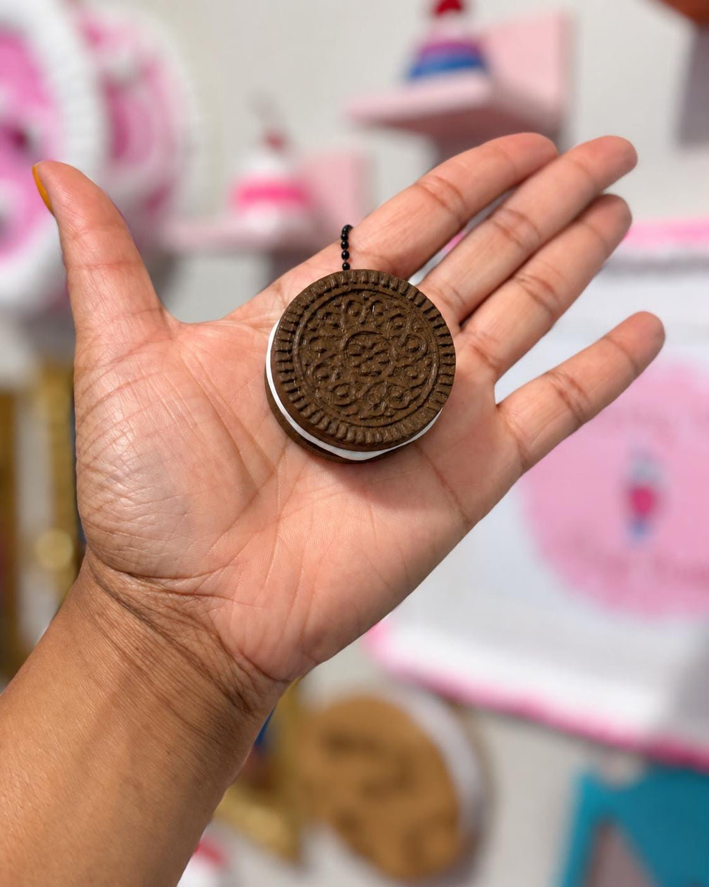 Pill Holder Cookie Sandwich | Travel Pill Case | Keychain Container