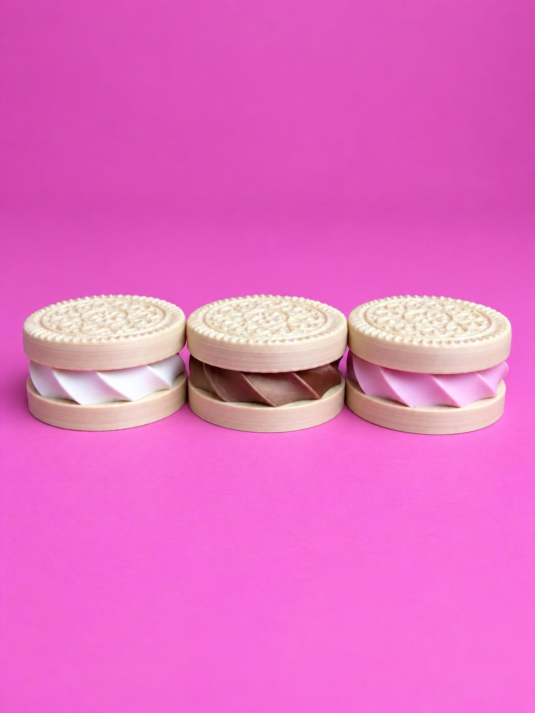 Pill Holder Cookie Sandwich | Travel Pill Case | Keychain Container