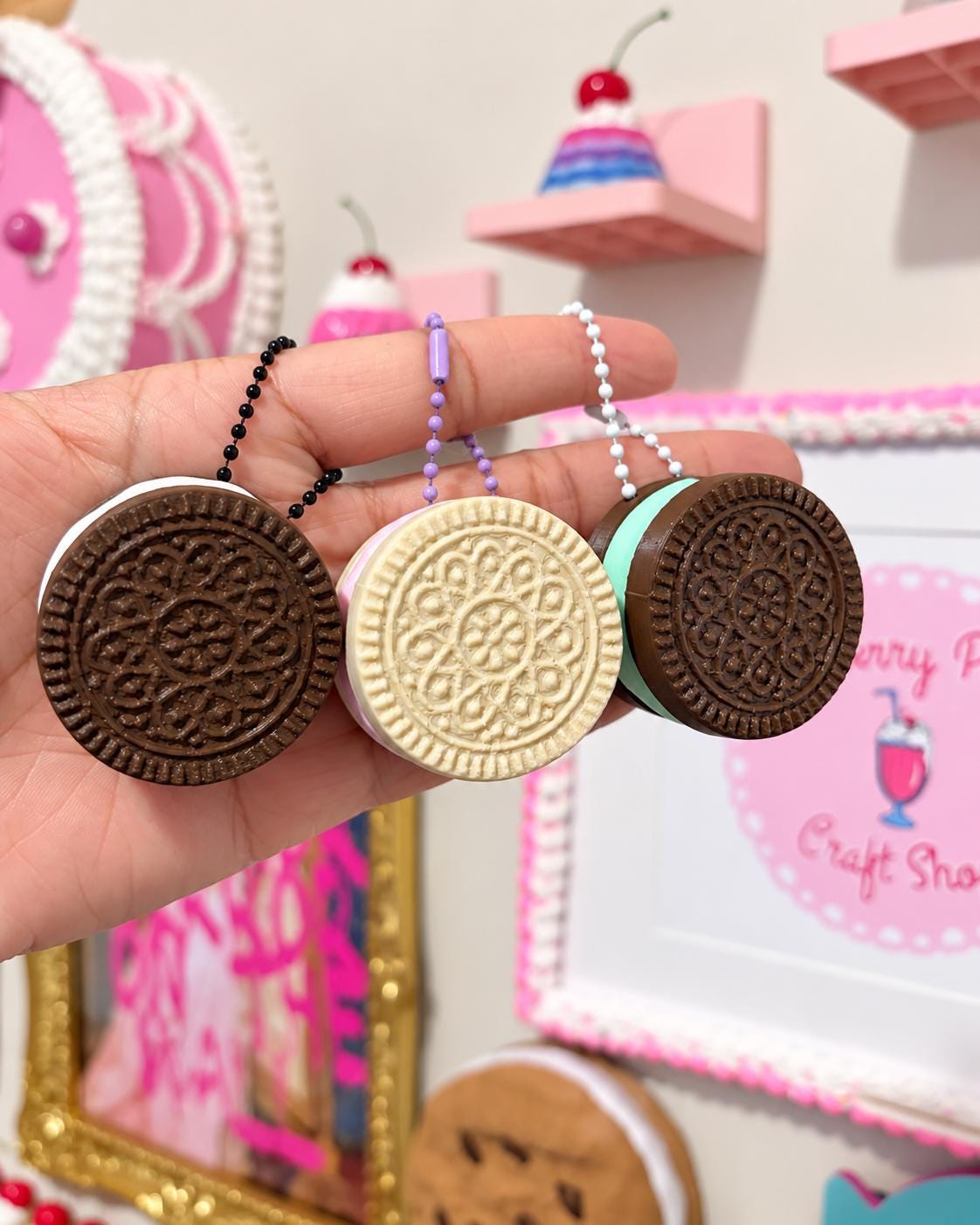 Pill Holder Cookie Sandwich | Travel Pill Case | Keychain Container