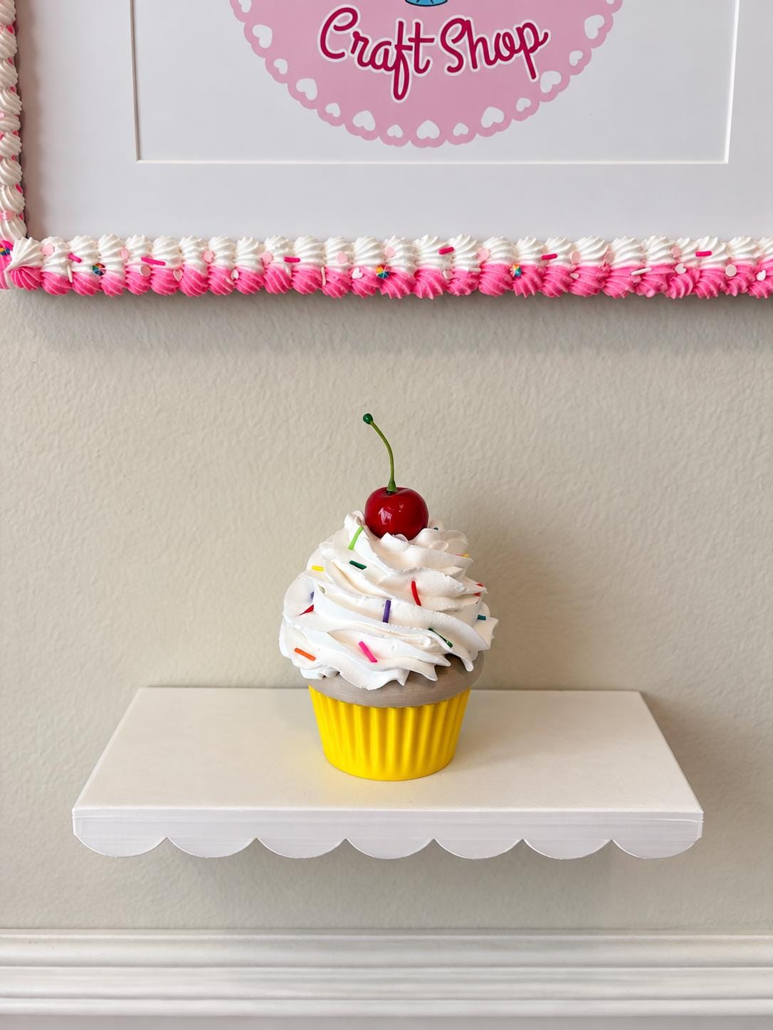 Fake Cupcake Screw Top Lid Jar with Cherry or Sprinkles