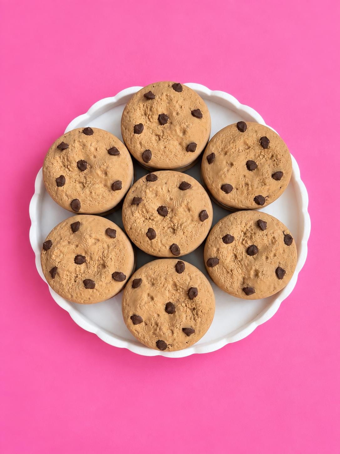 Chocolate Chip Cookie Pill Holder 3D Printed | Travel Case, Keychain Container