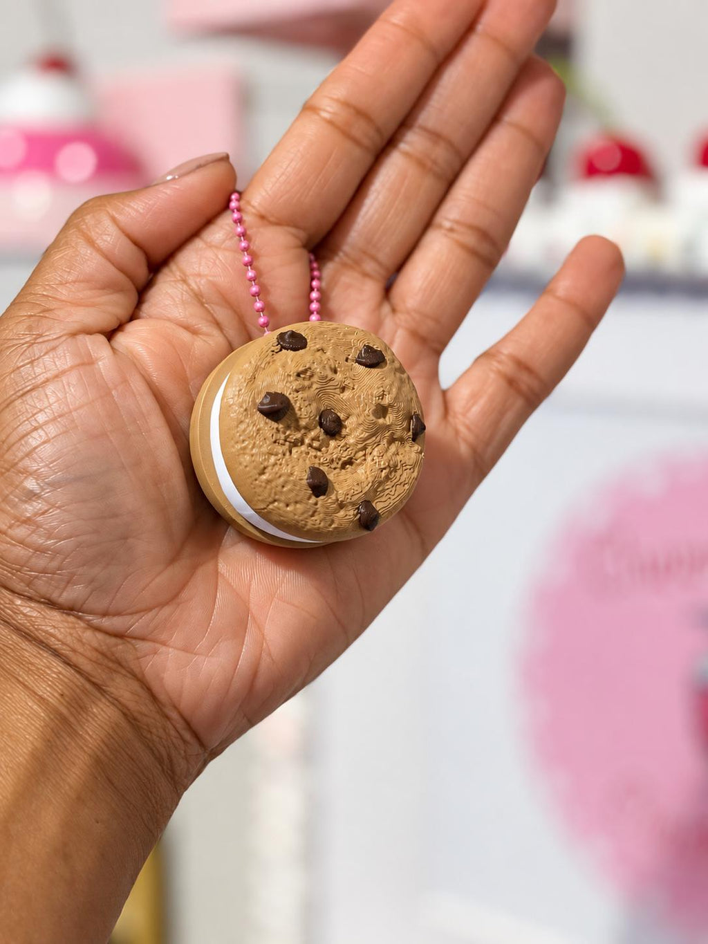 Chocolate Chip Cookie Pill Holder 3D Printed | Travel Case, Keychain Container