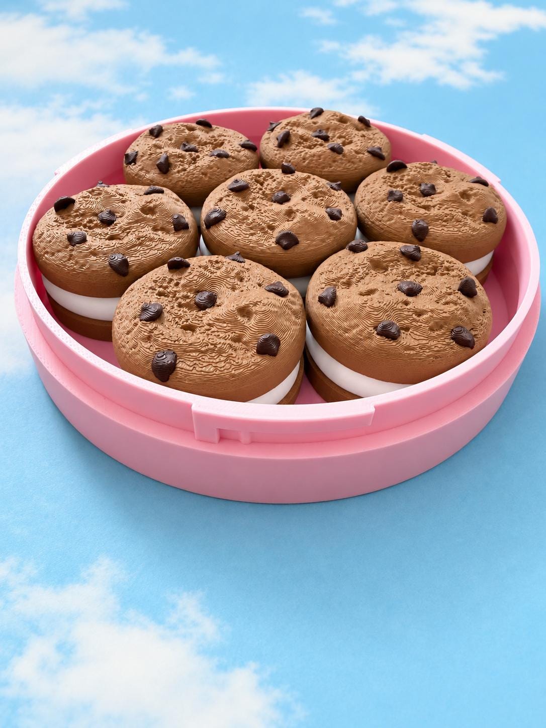 Chocolate Chip Cookie 7 Day Pill Organizer – Weekly Medication Case with Individual Containers