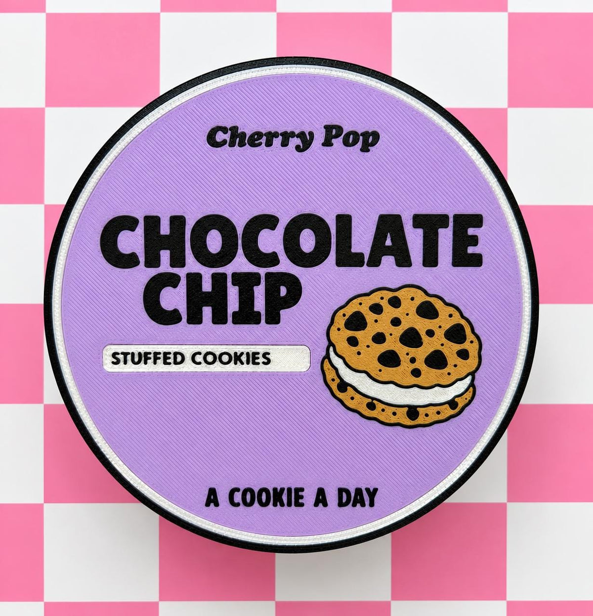 Chocolate Chip Cookie 7 Day Pill Organizer – Weekly Medication Case with Individual Containers