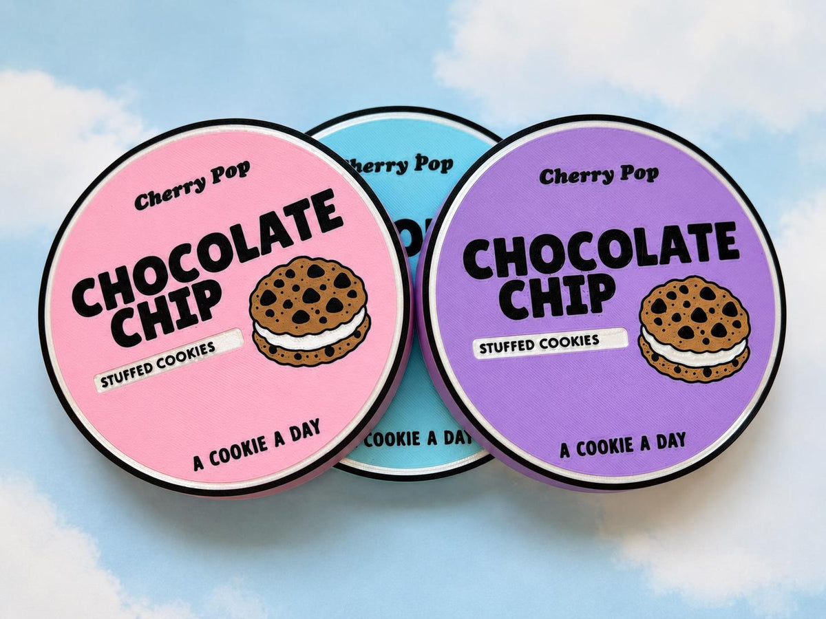 Chocolate Chip Cookie 7 Day Pill Organizer – Weekly Medication Case with Individual Containers
