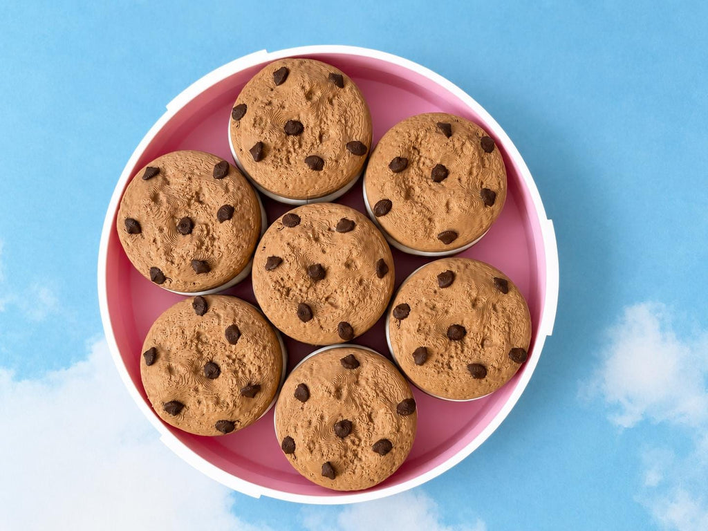 Chocolate Chip Cookie 7 Day Pill Organizer – Weekly Medication Case with Individual Containers