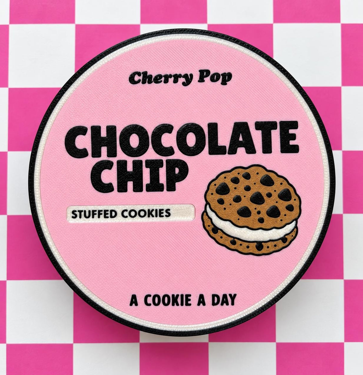 Chocolate Chip Cookie 7 Day Pill Organizer – Weekly Medication Case with Individual Containers