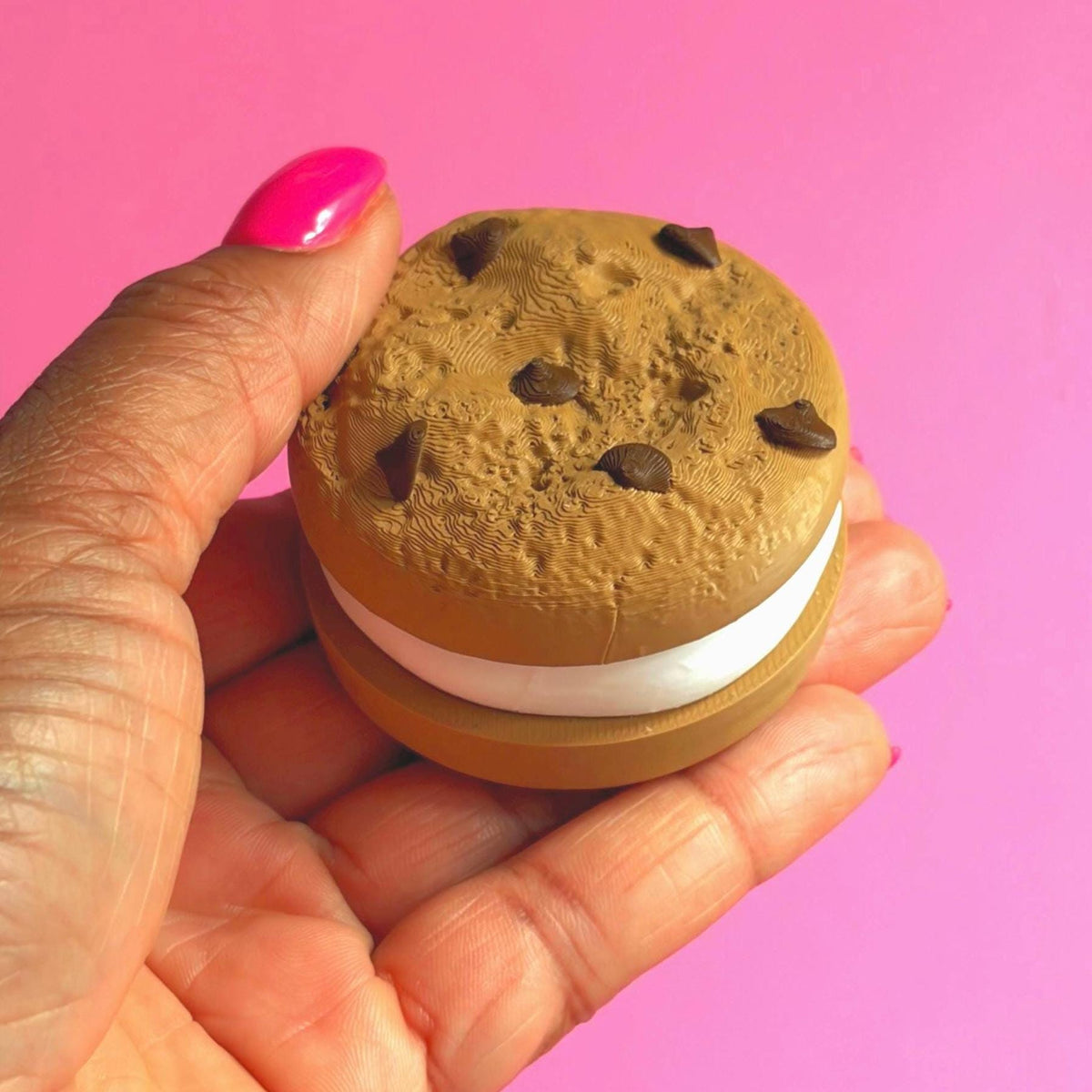 Chocolate Chip Cookie Pill Holder Larger AM PM | 3D Printed | Travel Case, Keychain Container