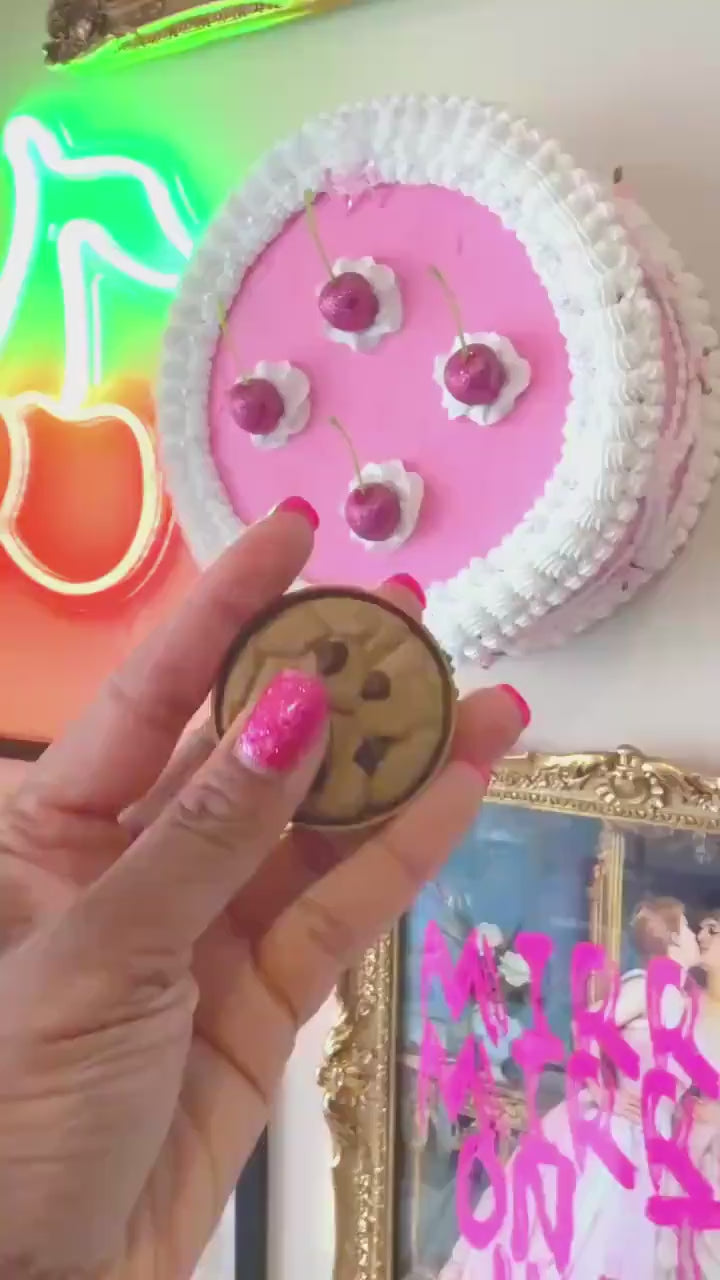 Realistic Cookie Fidget Clicker Keychain – Chocolate Chip or Sugar Cookie