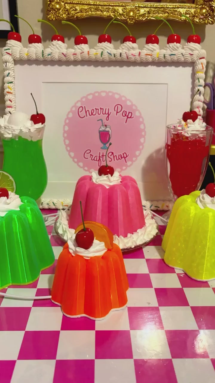 Retro Jelly Cake Lamp – 3D Printed Dessert Night Light