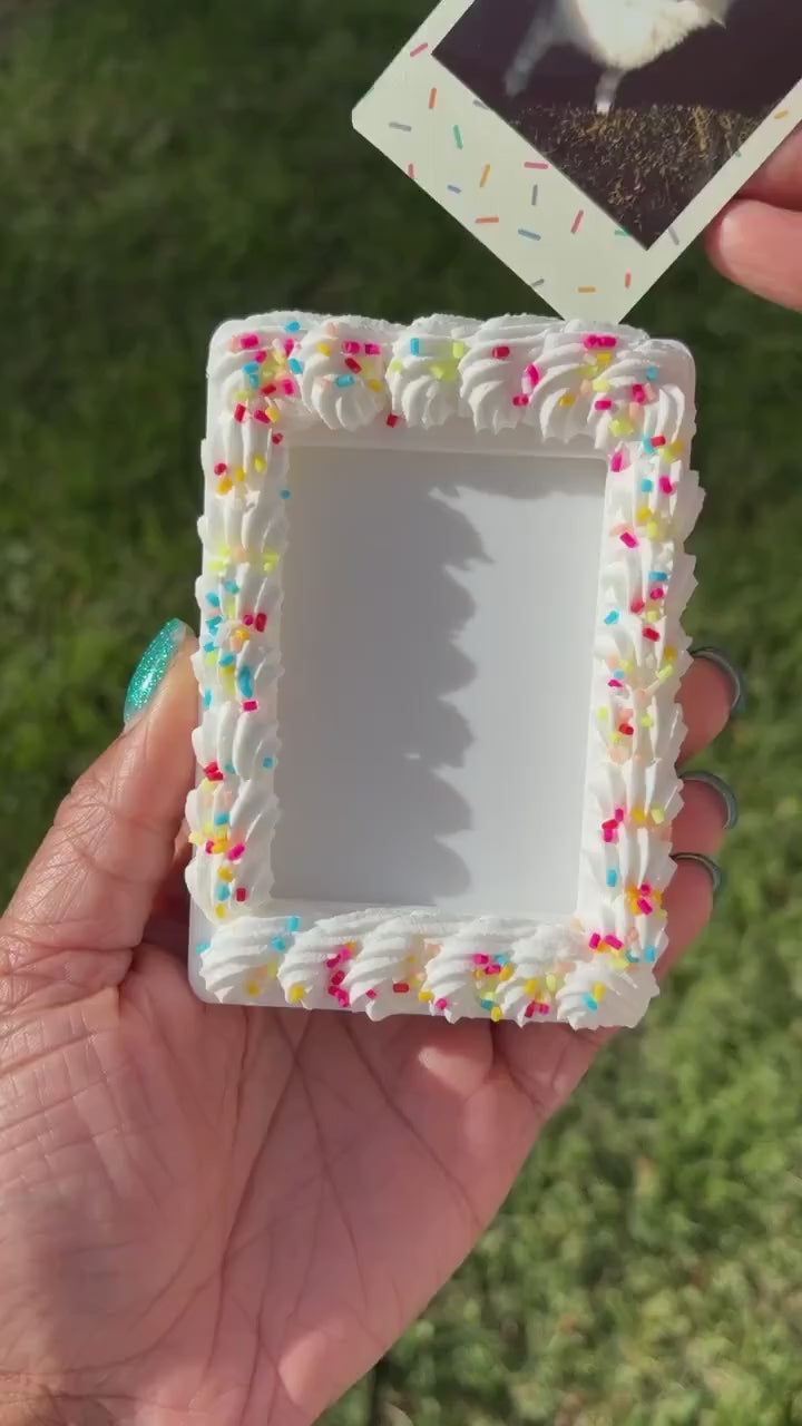 Instax Mini Fake Cake with Sprinkles Magnetic Frame